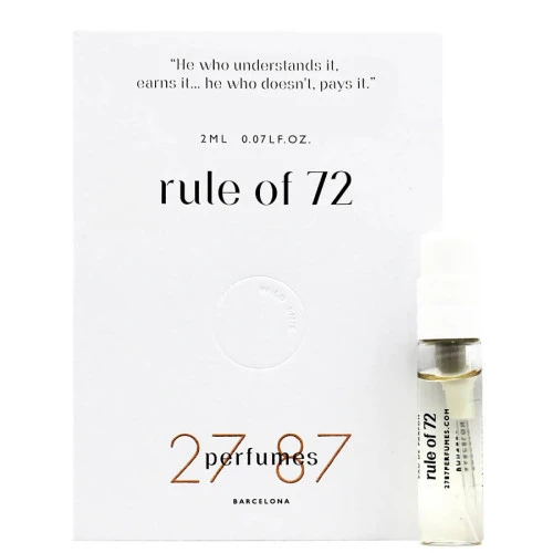 Парфумована вода 27 87 Perfumes Rule of 72 для чоловіків та жінок (оригінал)